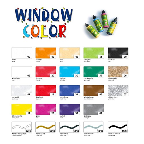 funny color ANTIK Window Color Star oder Konturenfarbe, 80ml