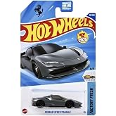 Hot Wheels Ferrari SF90 Stradale [Siyah/Koyu Gri] Fabrika Taze 5/5, 191/250, 2025 i&ccedil;in Yeni!, 1:64 &Ouml;l&ccedil;ekli Diecast Ara&ccedil;