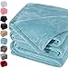 Produktbild Sonoro Kate Fleece Decke Weich Warm Fuzzy Plüsch Leicht Cozy Bett Couch Decke, Einfache Pflege, King/Queen/Twin/Überwurf Queen(90 by 90 inches) Mediumturquoise