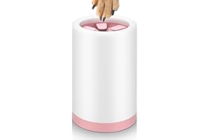 ROYOUZI Nettoyeur de pattes pour chiens - Amovible - Portable - Avec poils en silicone doux - Fonctionne pour toutes les tailles de chiens - Rose