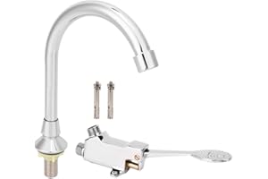 Fdit Ensemble de Robinet à Pédale pour Bassin Médecine - Commande au Pied pour Évier d'eau de Salle de Bain