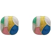 Nice For You Mozaik Tasarım Geometrik K&uuml;pe, 1 cm, MZYP3374T09, &Ccedil;ok Renkli, Kadın
