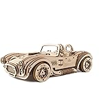 UGEARS Drift Cobra Racing Car 3D Puzzle - Regalo per la Festa del Papà Puzzle 3D Vintage Kit Modello Auto con Potente Motore 