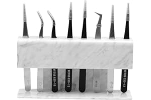 Support Pince à épiler 8 Trous Accessoires de Maquillage Pour Extensions de Cils Motif Marbré -matière Acrylique Support Pince à épiler Par GEMERRY (Support Pince à épiler)