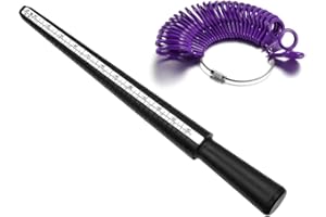 WHGHNCQ Set di Misuratori per Anelli,Misuratore di Anelli Professionale,per la Misurazione del Diametro degli Anelli e Misurazione della Dimensione del Dito (Regno Unito, UE, USA)