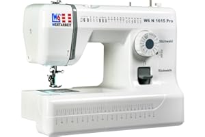 W6 WERTARBEIT W6 Nähmaschine N 1615 Pro mit 17 Programmen | Freiarm | automatischer Einfädler | obenliegende Spule | Umlaufgreifer | Knopflochautomatik | Jeans nähen | Reißverschluss