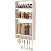MallArt&reg; Yapışkanlı ve Ge&ccedil;meli Duvara Monte &Ccedil;ok Ama&ccedil;lı Organizer Raf Sistemi &ndash; Vida Gerektirmez, Mutfak ve Banyo i&ccedil;in Askılı,