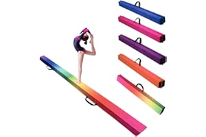 Alondy 275cm Barra de Equilibrio Gimnasia,Viga de Equilibrio Plegable, Viga de Equilibrio de Capa Flocada, Equipo de Equilibrio para Niños, Barra Plegable de Equilibrio Gimnasia Ritmica