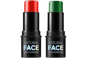 KARLOR Juego de pintura corporal, 2 unidades, color rojo y verde, base de aceite, lápiz cremoso de larga duración, para el cuerpo, para Halloween, fiestas de carnaval (rojo y verde)