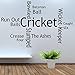 Produktbild 'iClobber Cricket Collage art Wand Zitat Helm Pads Tasche BAT Wandbild Aufkleber Zitat Bild vinyl Art, lime, L