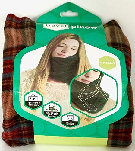 Preisvergleich Produktbild Nackenstütze in Schal-form AT Kariert ideal für Reisen