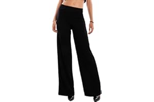 Toocool Pantaloni Donna a Palazzo Basic Elastico in Vita VI-9292