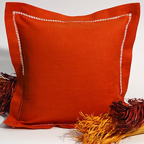 SALE – Stilvoller Kissenbezuzg “ MIRACLE “ in BRAUN mit wundervollem Hohlsaum – Größe 40×40 – Kissenhülle – stillvoll und elegant – aus 55% Leinen und 45% Baumwolle – hierzu sind passende Mitteldecken und Tischläufer erhältlich – aus dem KAMACA-SHOP - 4