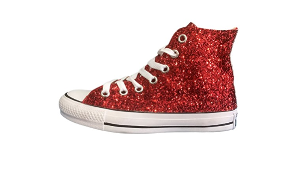 converse rosse glitter