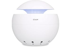 Duux Sphere Purificateur d'air avec filtre - Filtre à air pour maison et chambre à coucher - Compatible avec les huiles essentielles - Filtre à air ambiant avec lampes LED et port USB (Blanc)