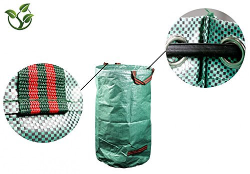 mgc24 4er-Set Gartensack 272 Liter für Laub und Grünschnitt | Laubsack, Gartenabfall, Grünabfall | 150 g/m² - 2