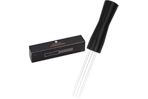 Ezebesta Herramienta WDT Distribuidor de Agujas de Espresso Agitador de Posos de Café para Distribución (Negro)