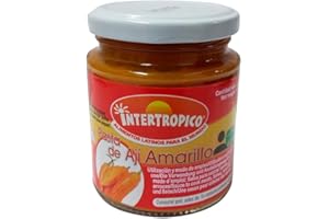 UNIVERSABOR Pasta de Ají Amarillo Peruano Intertropico 212g - Bote de Cristal | Sabor Auténtico y Picante, Ingrediente Gourmet para Platos y Salsas