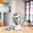 CHEFKIT Stainless Steel Milk Can/Bharni/Milk Pot/Oil Can | Joinltess,Akhand | Milk Storage Canister| Ghee Can With Lid (1.5 Liter)