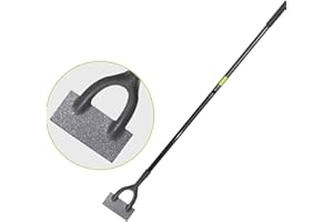 KKTECH KK-TECH Premium Quality Dutch Hoe - Garden Hoe with Carbon Steel Blade, Ideal Garden Tools for Gardening and Weeding - 130cm Black