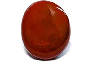 Jaspe Rouge Pierre Naturelle, Cristal Thérapeutique de Lithothérapie, 100% Fait-Main dans l'Atelier Familial, Pierre Précieuse de Bien-être, Reiki et Chakra, Galet format Poche [Eusice]