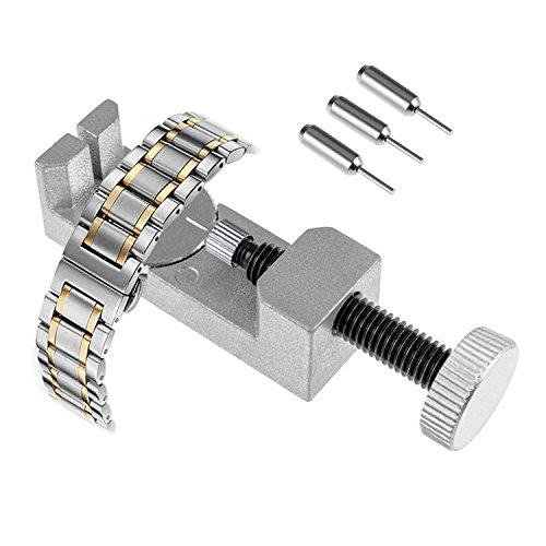 Hommii Uhrenarmband Strap Kettenbolzen Entferner Metall Armband Verstellbarer Link Stifte Remover Reparutur Uhrmacherwerkzeug Stiftausdrücker Verbindungsstift mit 3 Pins