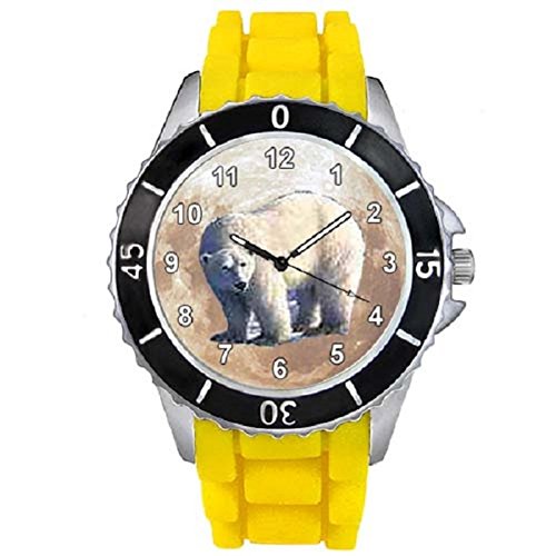Eisbr Motiv Uhr Unisex mit Silikonband Eisbr Motiv Uhr Unisex mit Silikonband
