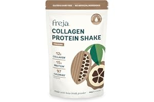 Freja Collagen Protein Shake | Chocolate | Natural Bone Broth Powder | Dairy & Gluten Free | 300g (12 Servings)
