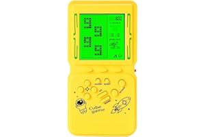 CZT Neue Block Spielkonsole Großer Bildschirm mit grüner Hintergrundbeleuchtung bequemer zum Spielen Klassisches Nostalgie Puzzle eingebaute 999 in einem Ziegel Spiel Geschenk für Kinder