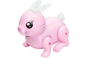 Giffy/Oyuncak Müzikli Işıklı Pilli Hareket Eden ve Zıplayan Sevimli Tavşan Emekleme Yardımcı Eğitici (Pembe)