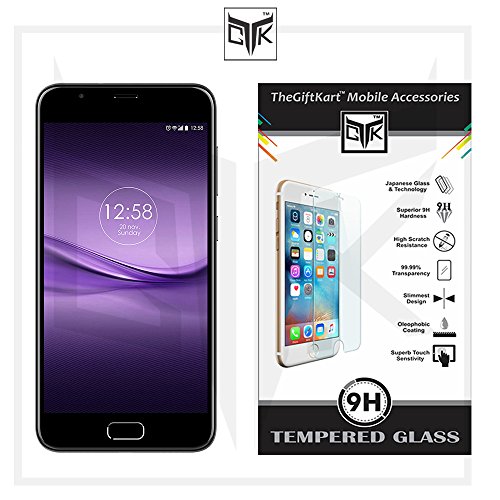 TheGiftKart Ultra Clear 9H Hardness Anti-Burst Premium HD Tempered Glass Screen Protector For Infocus Turbo 5 Plus Tempered Glass (With Cleaning Installation Kit)