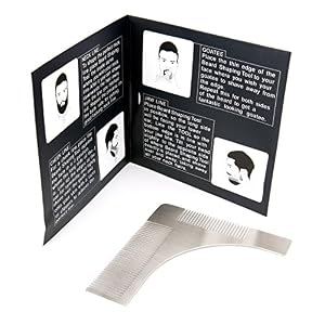 Beard Shaping Styling Template, Beard Shaping Tool with Comb Stainless steel Beard Styling for Perfect Lines & Symmetry… - Image 7