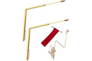 DAZZLEEX 3PCS Dowsing Rods 99.9% Copper Detector Rod Metal Rod Pendulum Pendant For Water Divining Treasure Hunting Tools