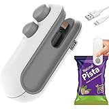 TEKCOOL Portable Mini Sealing Machine, Handheld Packet Sealer for Food, Snacks, Chips, Fresh Storage, Plastic Bags Sealing Machine, 1 YEAR Warranty (White)': 