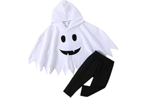 Dazzerake Halloween-Kostüm für Babys, Jungen, Mädchen, Halloween-Kostüm, Kleinkinder, Unisex, 3–24 Monate, 2-teiliges Set, Cosplay, Geisterumhang + Hose