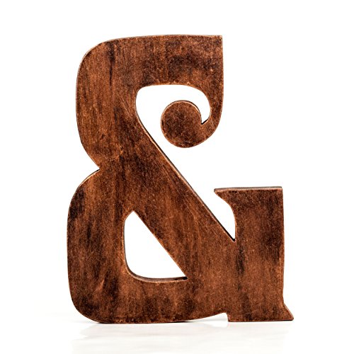 Extra Groß 20,3 cm 20 cm Vintage Holz freistehende A bis Z, & Alphabet Buchstaben braun/kupfer, Vintage-Stil, weiß, silber # UK gratis & Fast Post # letter-o-holic, holz, Vintage Copper, Symbol & - 2