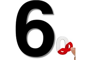 LEIASA | Numero Adesivo da Casa - 100 mm - Acciaio Inossidabile 304 - N° 6 - Numero per Appartamento/Hotel - Numerazione Porte - Numero Civico - Per Esterno e Interno - Numero 6 (6, 100 mm)