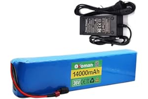 OKOMAN (Livraison en 5-7 Jours) Batterie De Vélo électrique 36v,Batterie Lithium-ION 10s4p 14ah Batterie Pack 500w Haute Puissance Batterie 42v 14000mah Ebike Vélo électrique BMS + 42v Chargeur