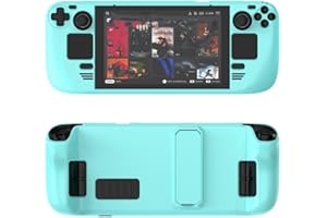ZOAZR Colorful Protective Case Suitable for Steam deck PC Material Full Cover Protective Case with Stand Skin-friendly Feel Game Console Accessories (light blue)