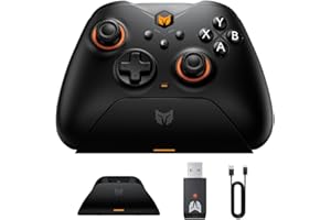 BIGBIG WON Gale PC Controlador inalámbrico Motion zieling,Hall trigger,4 botones personalizados,controlador de juego de aplicación PC/Switch/IOS/Android,con estación de carga(negro)