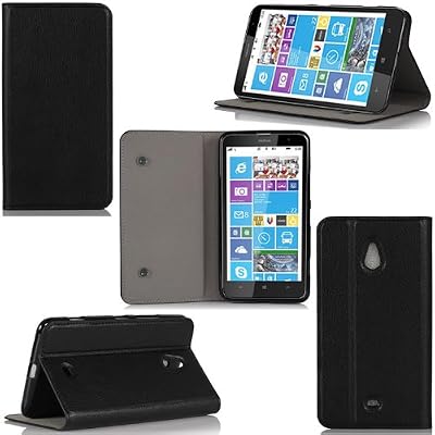 XEPTIO Etui luxe Nokia Lumia 1320 Ultra Slim noir Cuir Style avec stand - Housse coque de protection Nokia Lumia 1320 noire/black smartphone phablette - Prix découverte accessoires pochette XEPTIO : Exceptional case !