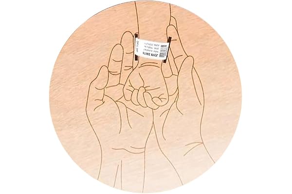 VPOUERY Support bracelet de naissance bois-Carte en bois pour bracelet de naissance personnalisé-Souvenir bracelet de naissance gravé en bois