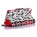 Huawei P8 Lite Case Flower,Huawei P8 Lite Case Pink,TOCASO Soft Silicone Back Cover Colorful Pattern Premium Slim PU Leather Flip Card Wallet Cases [Credit Card Slot] Build-in Stand Function Skin Money Pocket Book Folio Bumper Protective Covers [Magnet Closure] for Huawei P8 Lite (Black Bowknot)