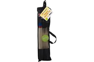 BARGAINS-GALORE 6Pc Rounders Sports Set - Kids Outdoor Sports Game, Family & Friends Fun | Includes Wooden Bat, Four Wooden Bases & Tennis Ball | Claasic Family Sports Activity
