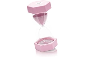 EMHTHME Clessidra Bambini, Timer per bambini, Sabbia Timer, Clessidre colorate, Regalo creativo per bambini, Assistente di gestione del tempo(Macaron Rosa, 30 minuti)