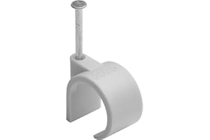 Debflex 700421 - Attacco filo elettrico per cavi elettrici, fissaggio e collegamento del cavo, chiodo di fissaggio, attacco Ø 20 A 25 mm, colore: grigio sacchetto da 50 - Debflex 700421