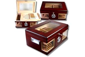 LIFESTYLE-AMBIENTE Wood Wonderful Kristallglas Humidor V-1320 + Habanos-Specialist-Set