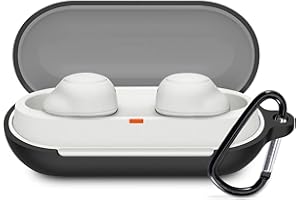 GIOPUEY Silikonowe etui do Sony WF-C500, ultracienka miękka obudowa, dopasowana, odporna na upadki, nie brudzi się, etui Sony WF-C500, etui Sony WF-C500 - czarne