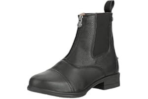 SUEDWIND FOOTWEAR Nuva FZ Soft - Stivali da equitazione Paddock di Suedwind©, morbida e robusta pelle bovina, con fodera in rete, suola in gomma Nova, cerniera anteriore, scarpe per bambini, colore nero, taglia 29-41