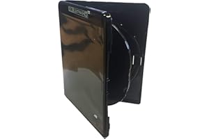氷面鏡 Vision Media® - 10 unidades x 4K Ultra Triple HD Negro Blu Ray Case- Almacena cualquier disco de DVD/Blu Ray/Juegos